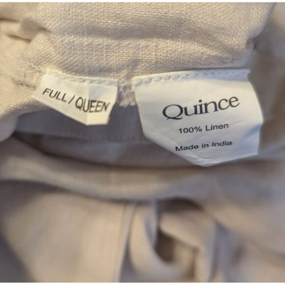 Quince European 100% Linen Duvet Cover 3PC Set SAND Full/Queen -NEW- - Picture 4 of 6